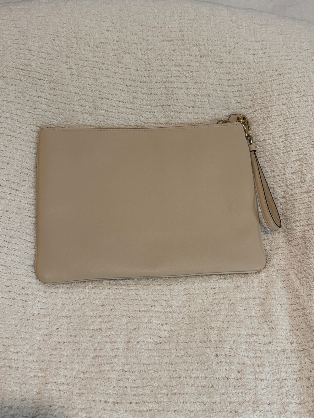 Coach x Tom Wesselmann Smoking Lips Large Leather Zip Pouch Clutch - Picture 4 of 4